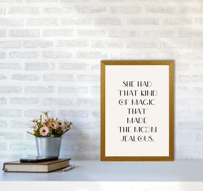 She Had That Kind Of Magic Black On Beige By Planeta444 A3 Print Only