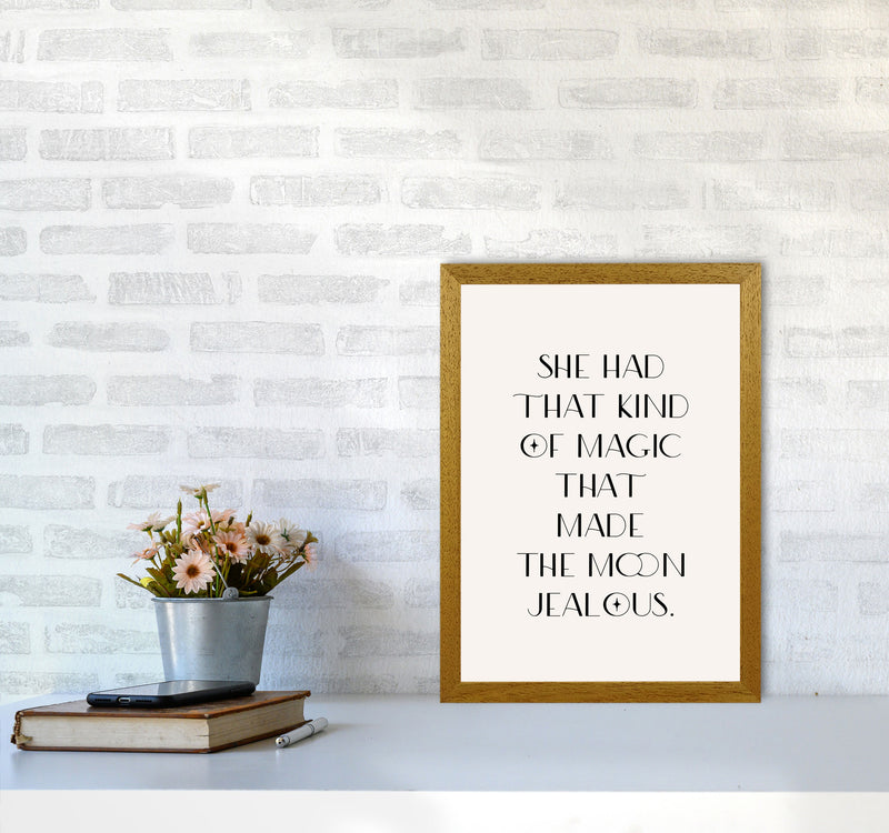 She Had That Kind Of Magic Black On Beige By Planeta444 A3 Print Only