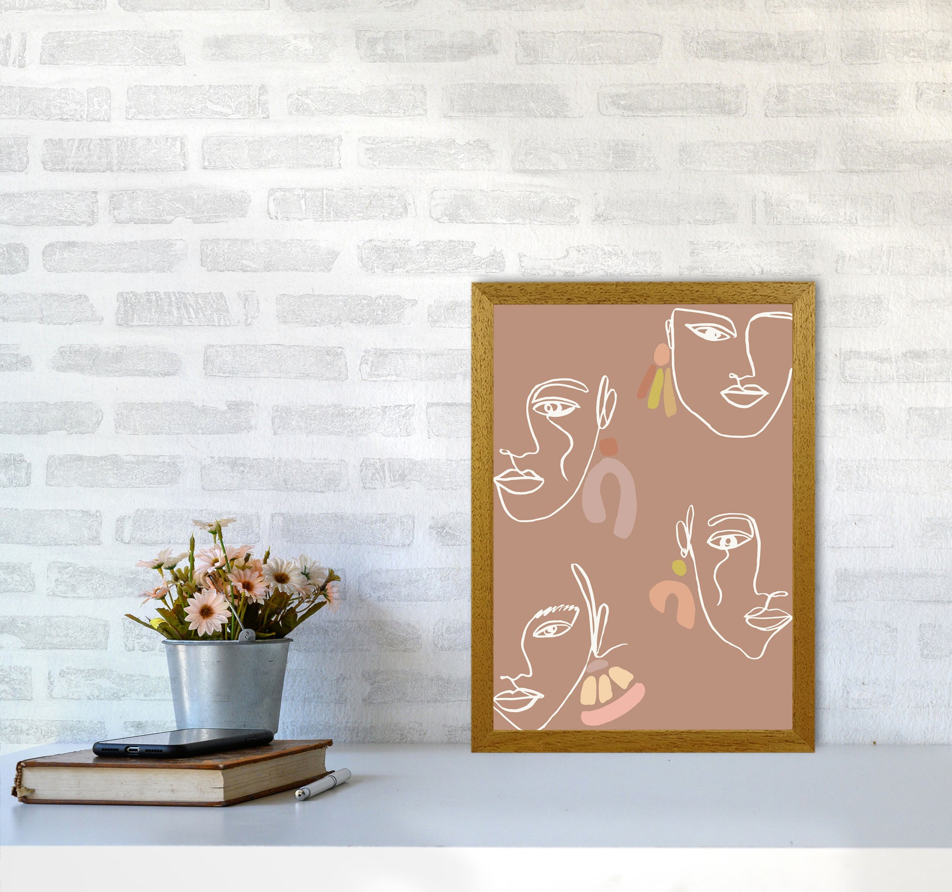 Boho Faces Mix Colors By Planeta444 A3 Print Only