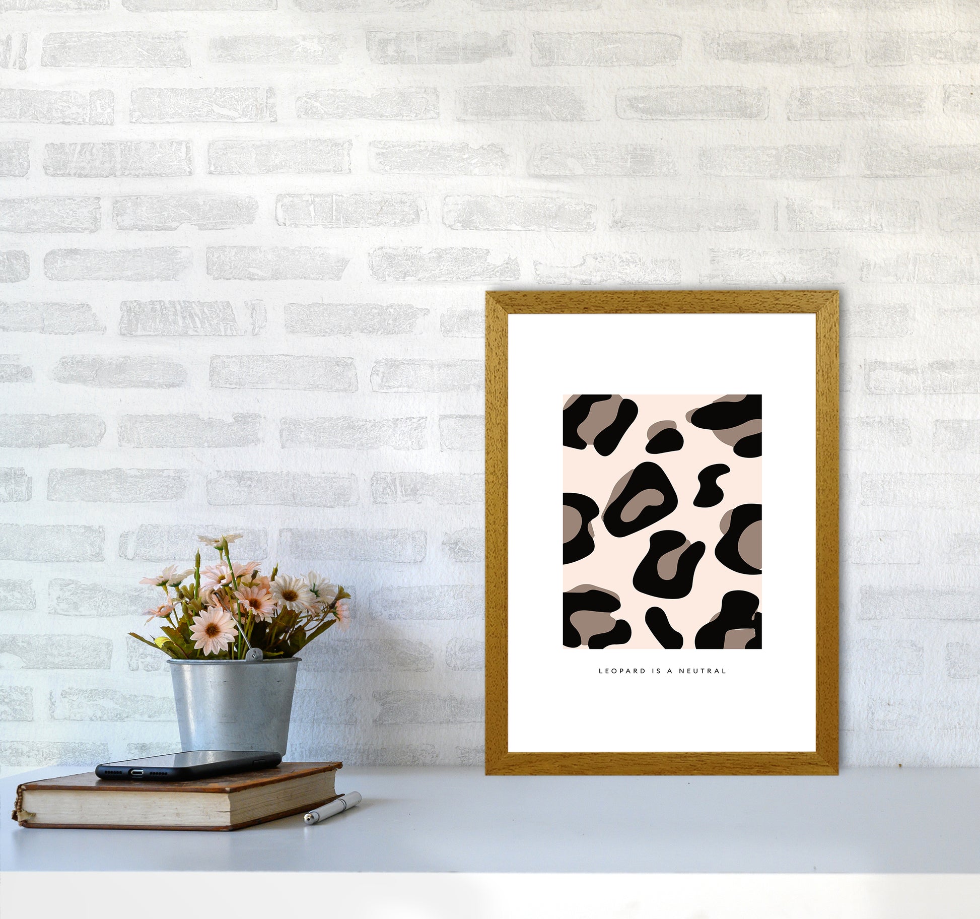 Big Leopard Powder Rose By Planeta444 A3 Print Only