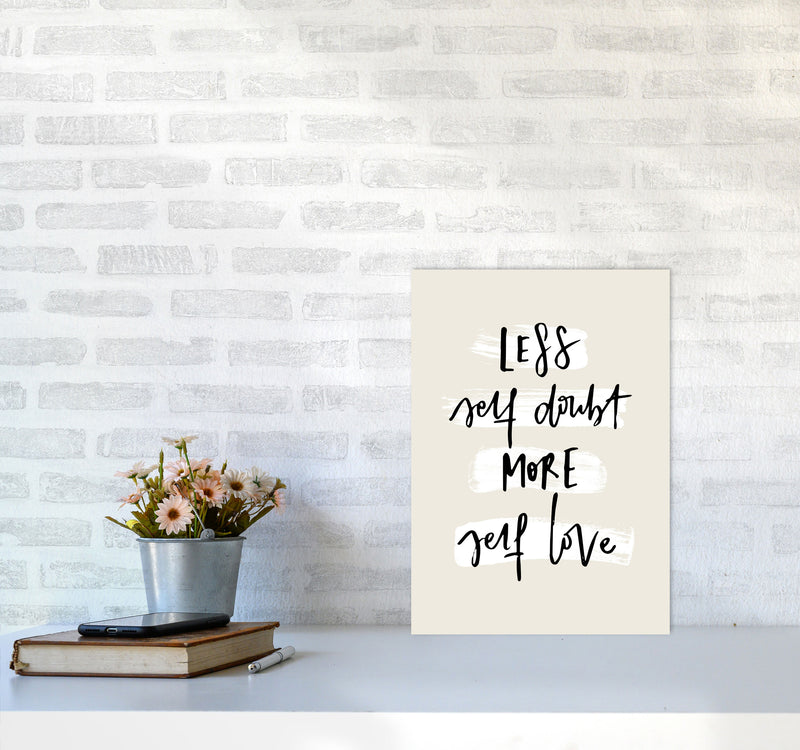 Less Selfdoubt More Selflove By Planeta444 A3 Black Frame