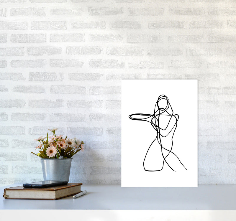 Tangled Lines Female4 By Planeta444 A3 Black Frame