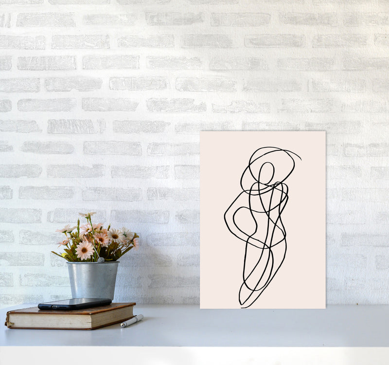 Tangled Lines Female1 By Planeta444 A3 Black Frame