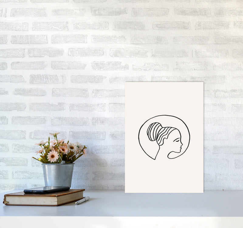 Delicate Face Circle2 By Planeta444 A3 Black Frame