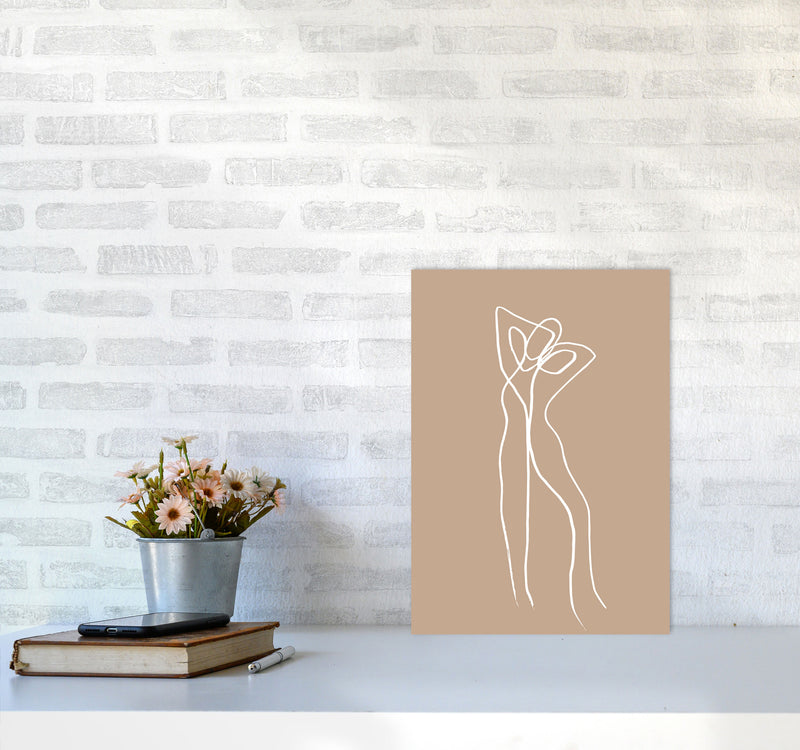 Tangled Lines Female2 By Planeta444 A3 Black Frame