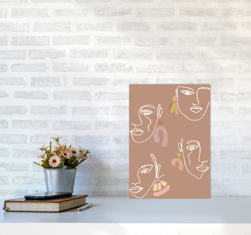 Boho Faces Mix Colors By Planeta444 A3 Black Frame