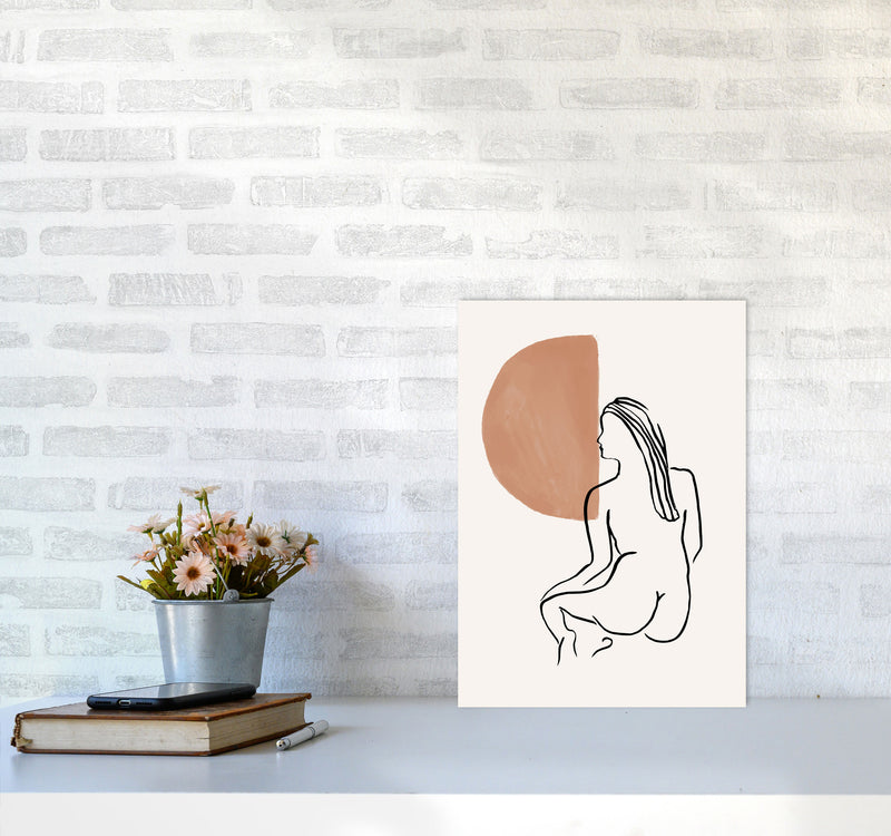 Line Nudes Back2 By Planeta444 A3 Black Frame
