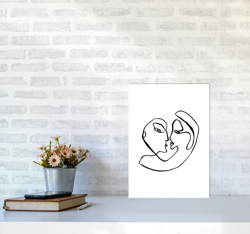 Love Embrace By Planeta444 A3 Black Frame
