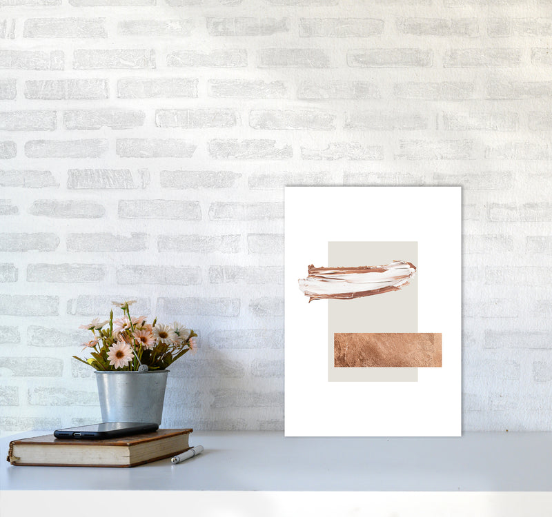 Paint Strokes Cavern Clay Copper1 By Planeta444 A3 Black Frame