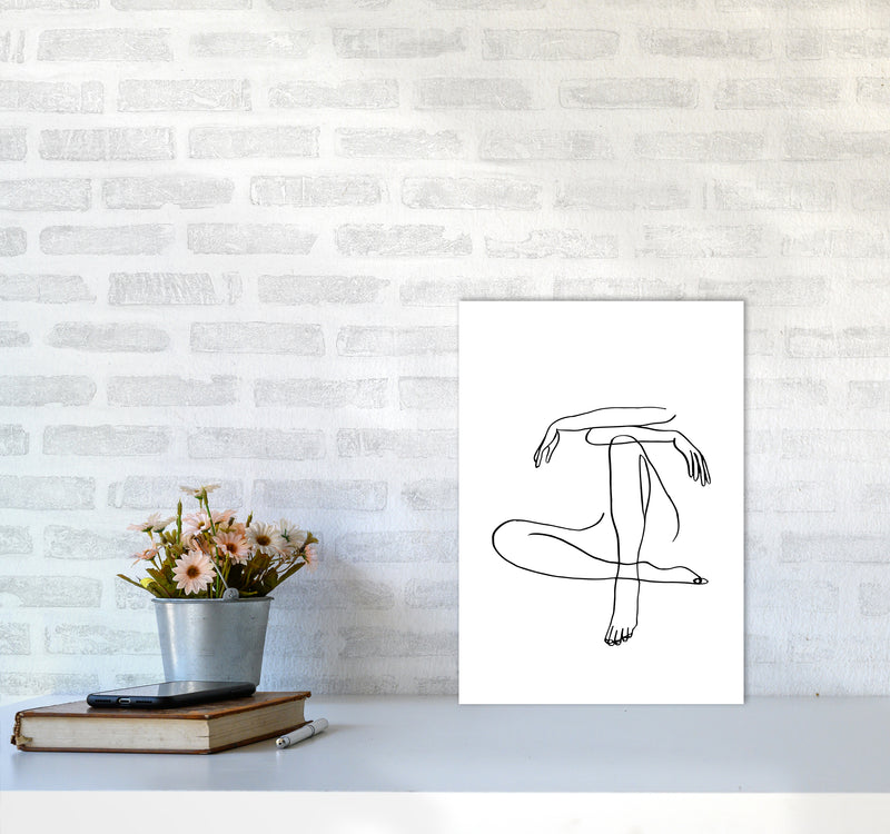 Sitting Legs Arms Crossed By Planeta444 A3 Black Frame