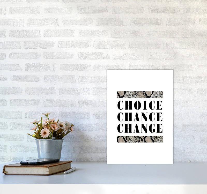 Choice Chance Change Snake By Planeta444 A3 Black Frame