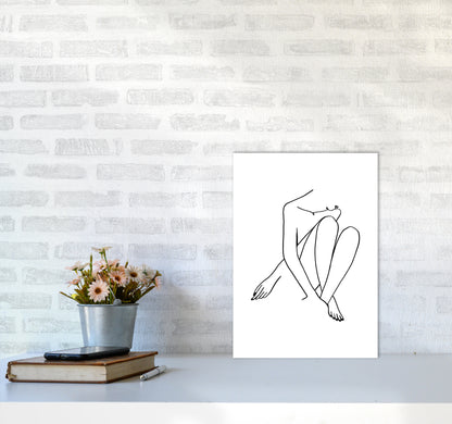Legs Crossed Looking Down By Planeta444 A3 Black Frame