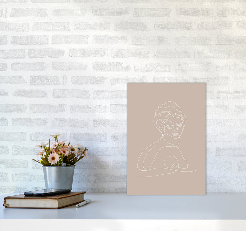 Line Bust Female Statue By Planeta444 A3 Black Frame