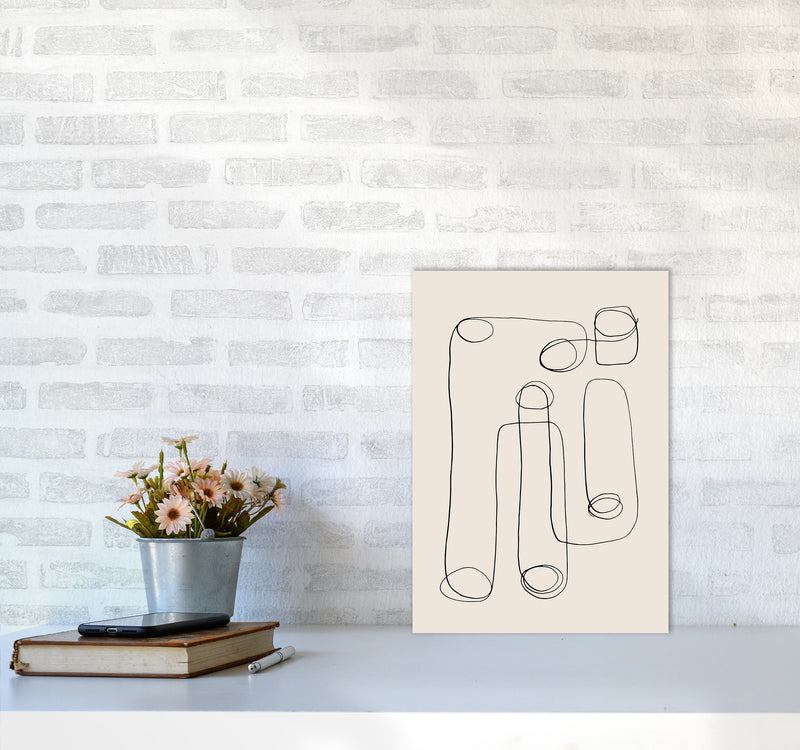 Abstract Line Doodles By Planeta444 A3 Black Frame