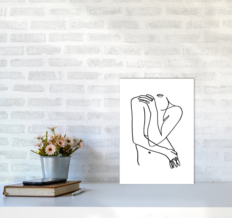 Hiding Front Pose By Planeta444 A3 Black Frame