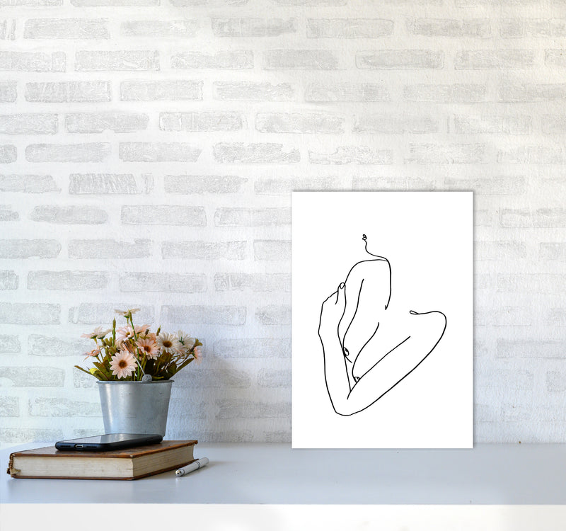 Female Holding Arms  By Planeta444 A3 Black Frame