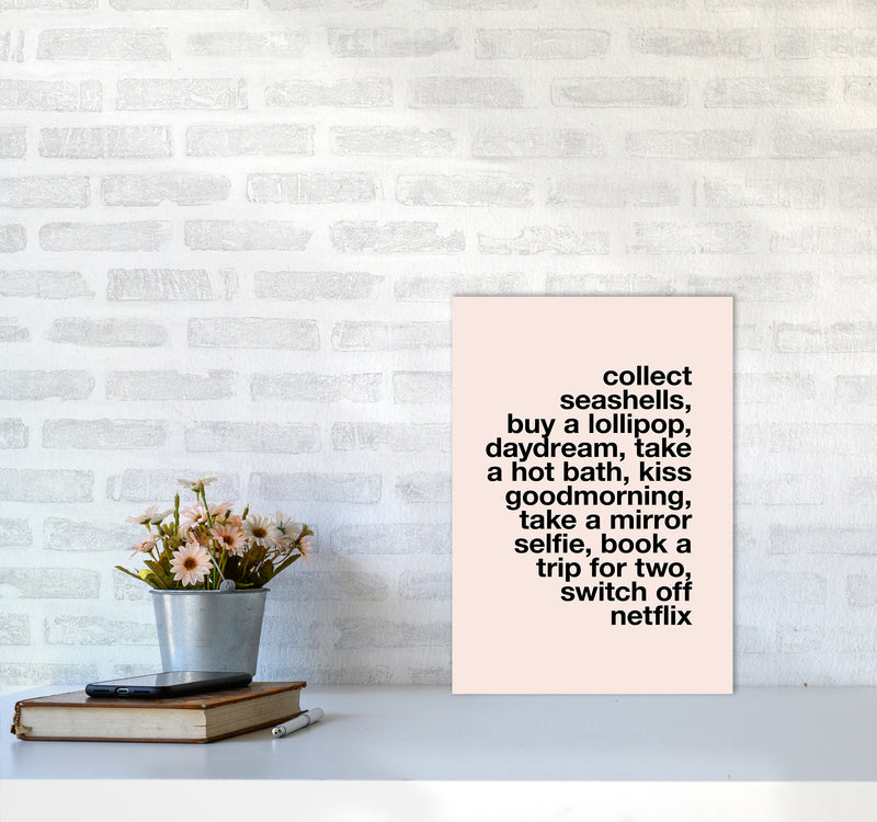 Collect Seashells By Planeta444 A3 Black Frame