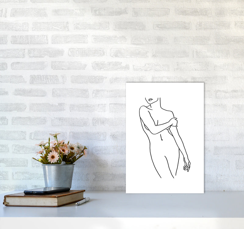 Female Front Pose By Planeta444 A3 Black Frame