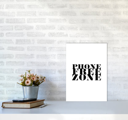 Phone Free Zone By Planeta444 A3 Black Frame