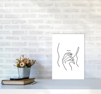 Lips Hand Hair By Planeta444 A3 Black Frame