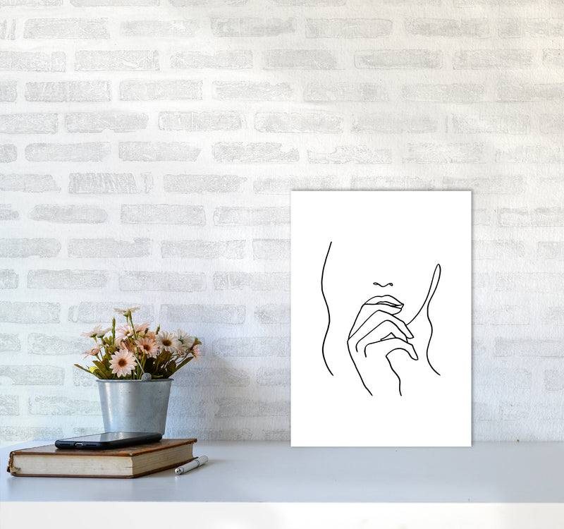Lips Hand Hair By Planeta444 A3 Black Frame