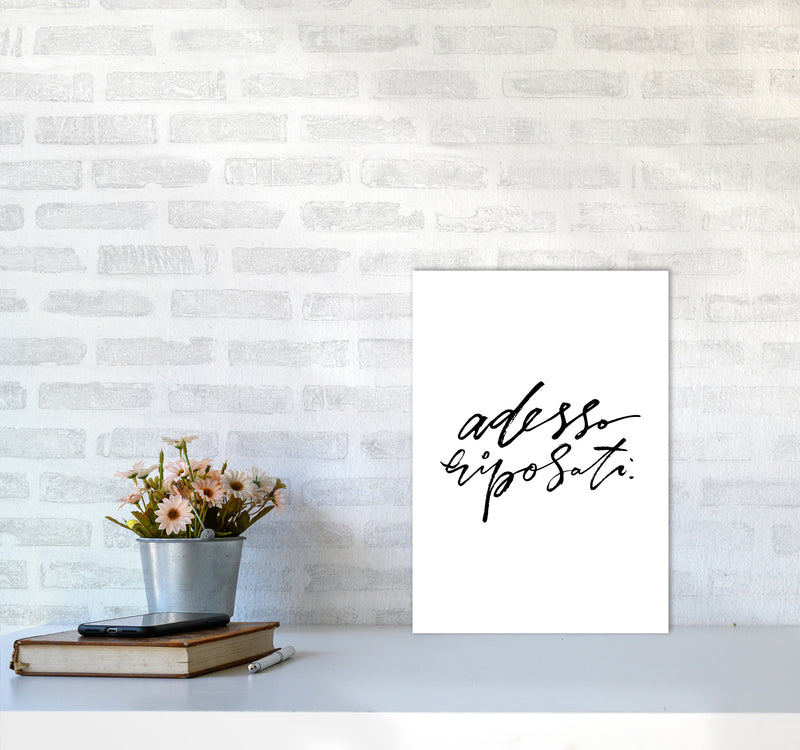 Adesso Riposati By Planeta444 A3 Black Frame