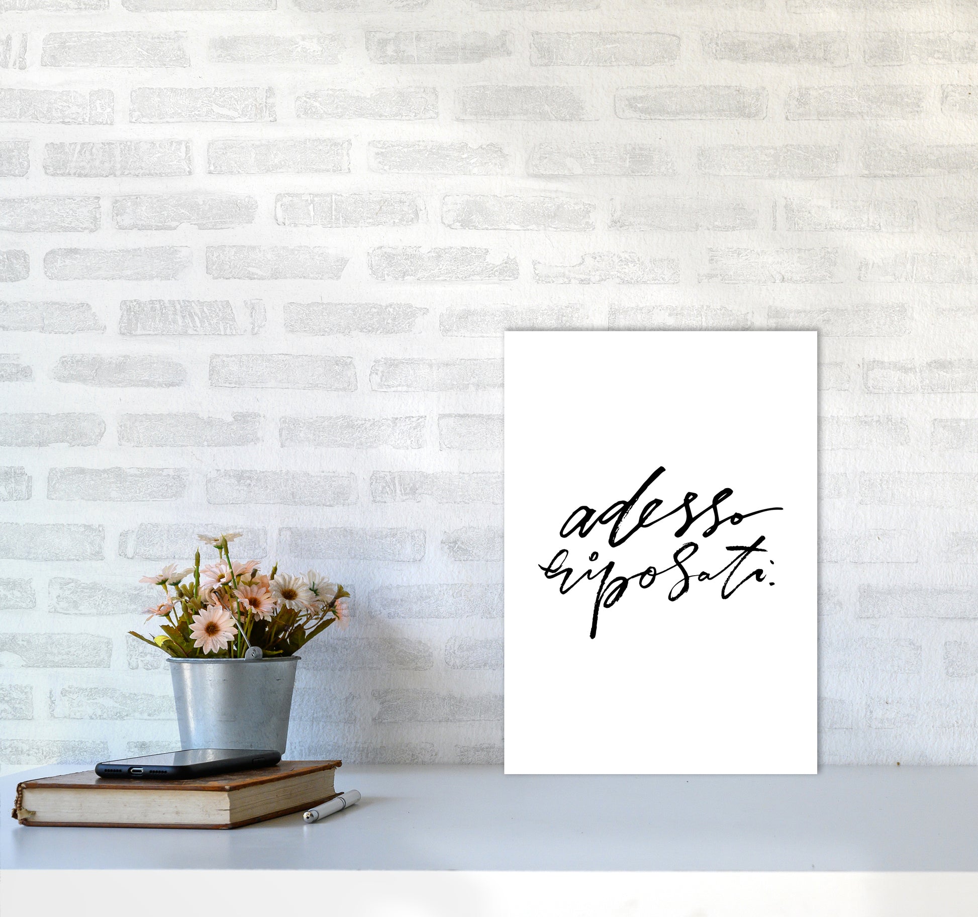 Adesso Riposati By Planeta444 A3 Black Frame