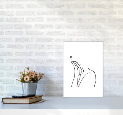 Finger On Chin By Planeta444 A3 Black Frame