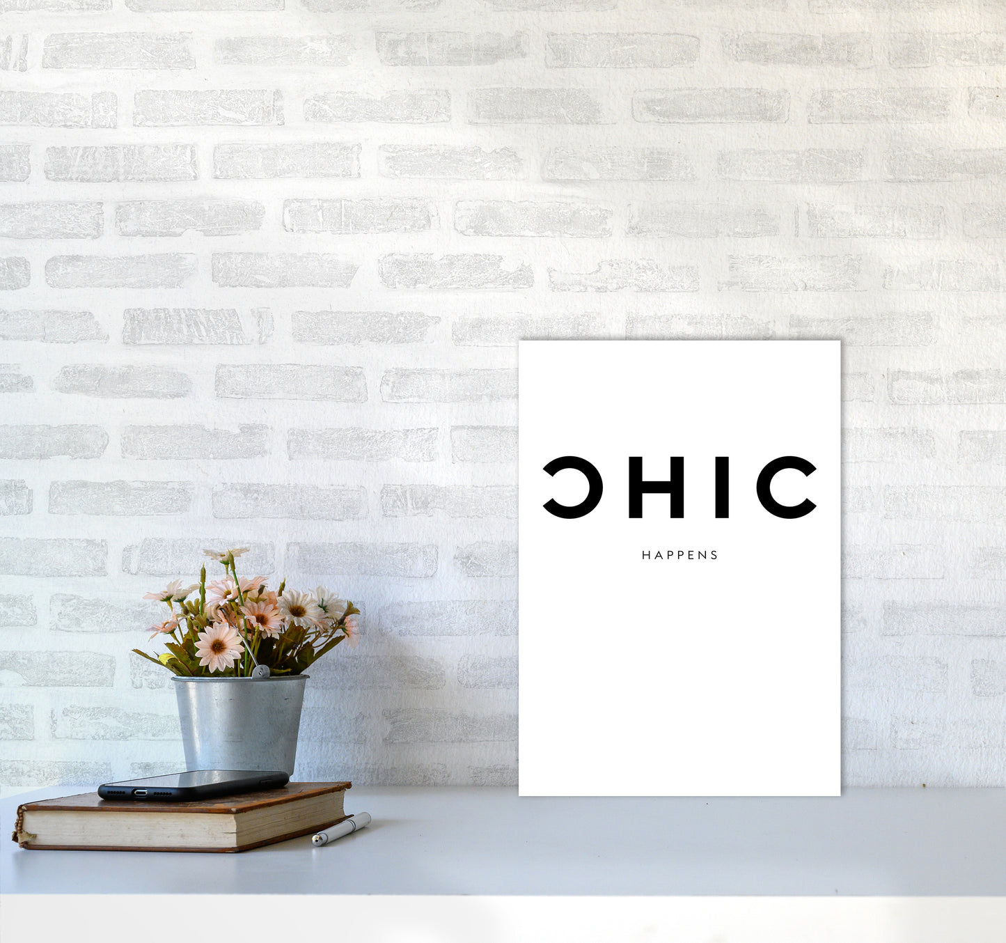 Chic Happens2 By Planeta444 A3 Black Frame