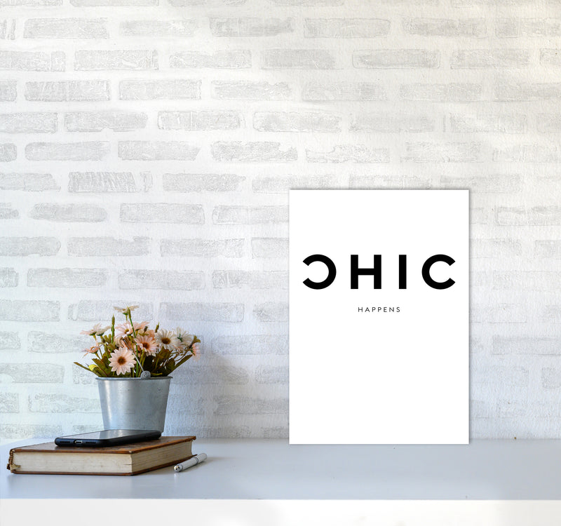 Chic Happens2 By Planeta444 A3 Black Frame