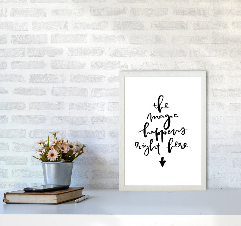 The Magic Happens Right Here By Planeta444 A3 Oak Frame