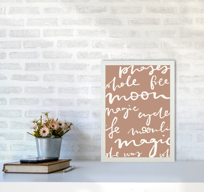 Moon Words Big Lettering By Planeta444 A3 Oak Frame