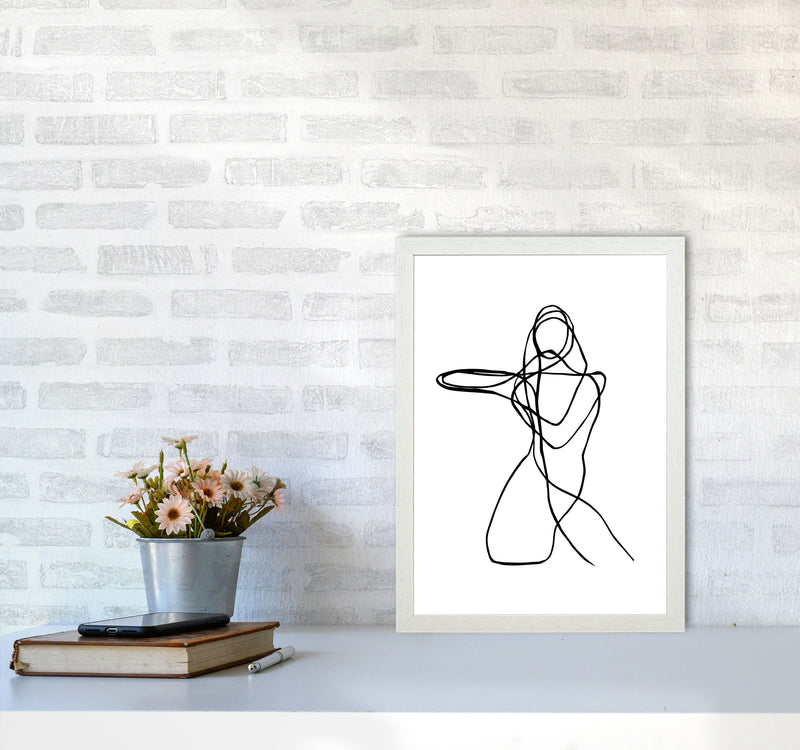 Tangled Lines Female4 By Planeta444 A3 Oak Frame