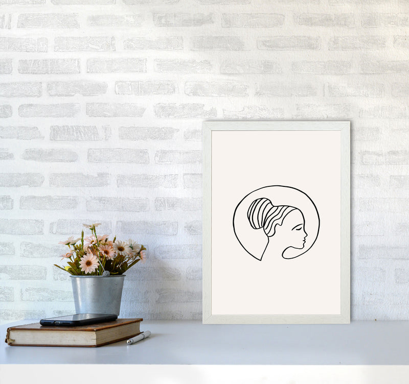 Delicate Face Circle2 By Planeta444 A3 Oak Frame