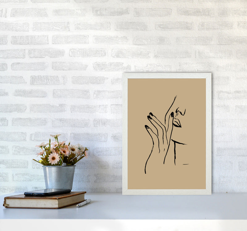Face Hands Sketch2 By Planeta444 A3 Oak Frame
