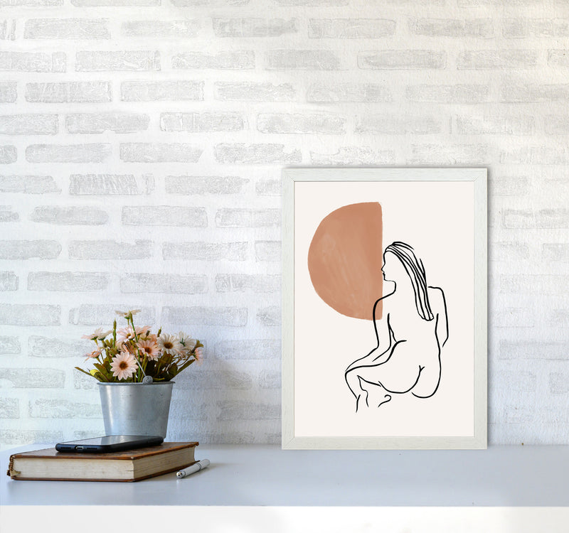 Line Nudes Back2 By Planeta444 A3 Oak Frame