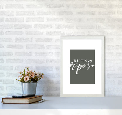 Buon Riposo Pewtergreen Color By Planeta444 A3 Oak Frame