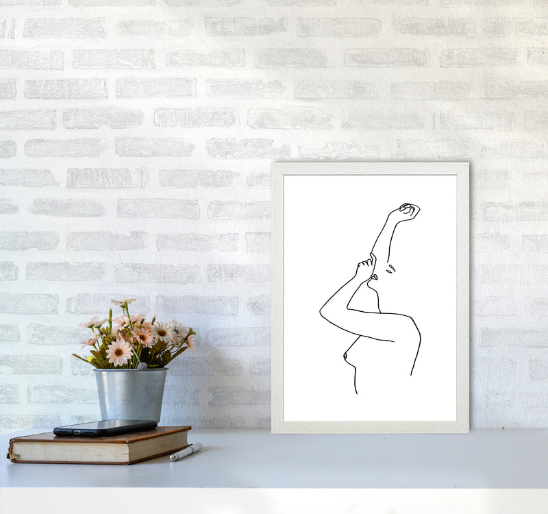 Female Reaching Up By Planeta444 A3 Oak Frame