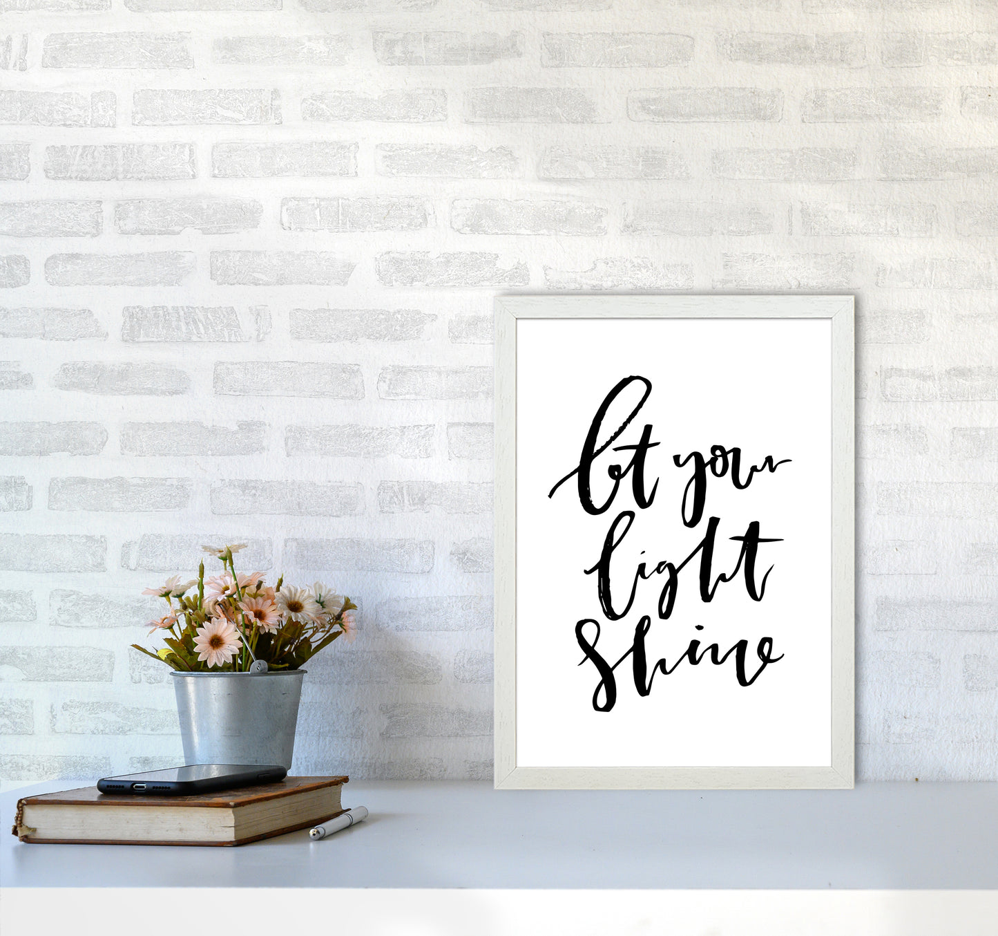 Let Your Light Shine By Planeta444 A3 Oak Frame