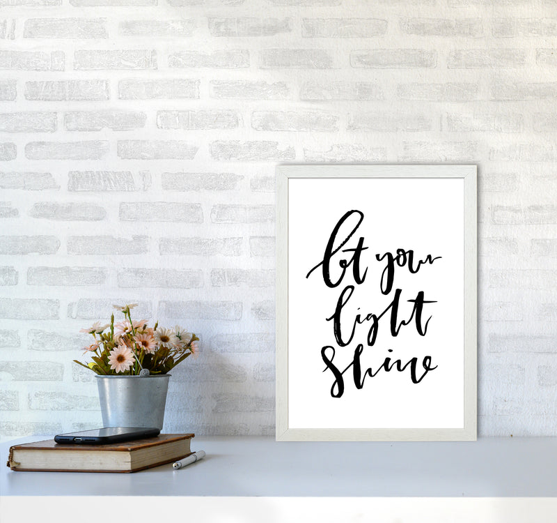 Let Your Light Shine By Planeta444 A3 Oak Frame
