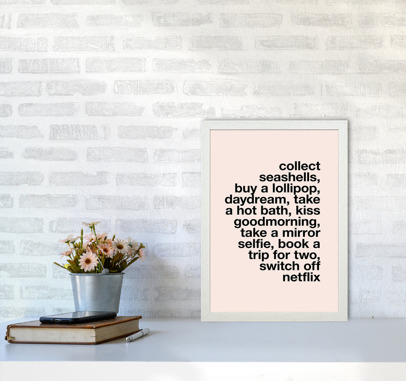 Collect Seashells By Planeta444 A3 Oak Frame