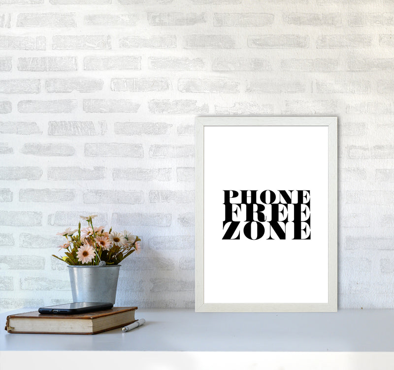 Phone Free Zone By Planeta444 A3 Oak Frame