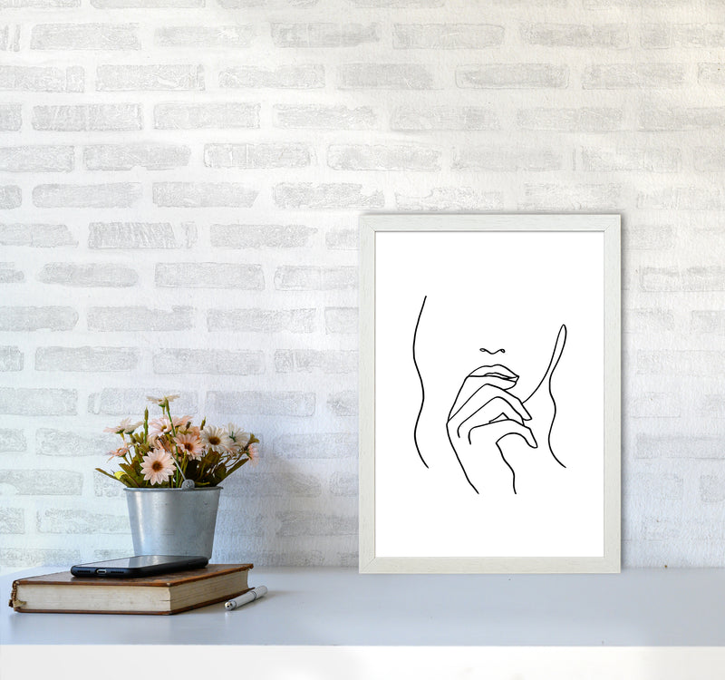 Lips Hand Hair By Planeta444 A3 Oak Frame