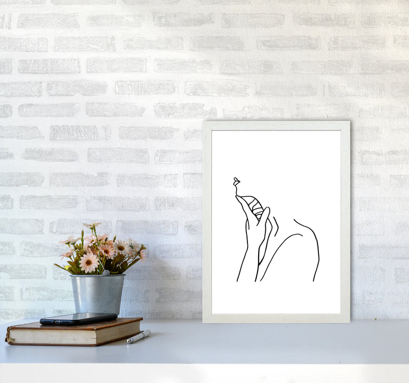 Finger On Chin By Planeta444 A3 Oak Frame