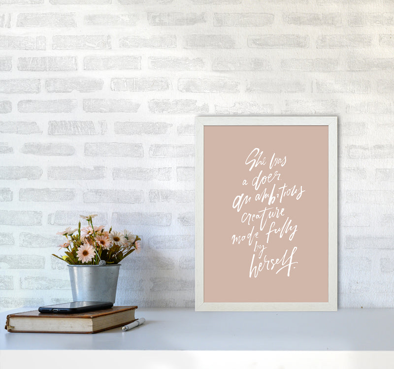 She Was A Doer By Planeta444 A3 Oak Frame