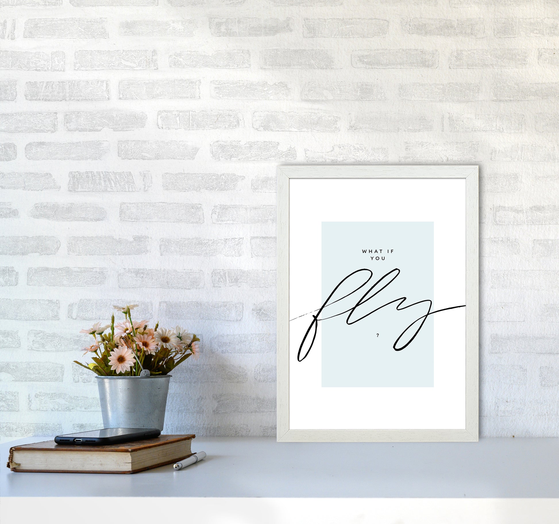 What If You Fly By Planeta444 A3 Oak Frame