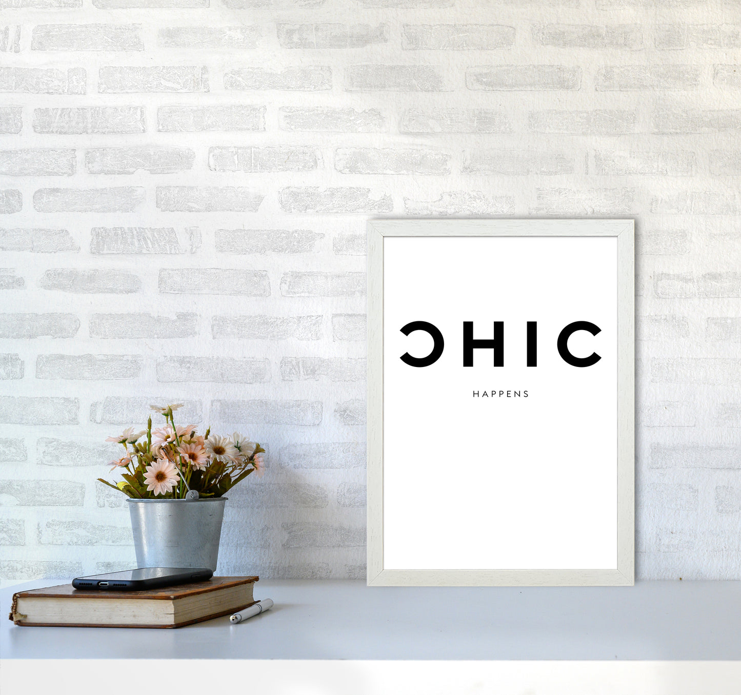 Chic Happens2 By Planeta444 A3 Oak Frame