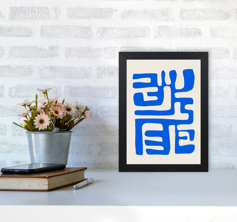 Abstract Geometric Labyrinth1cutout By Planeta444 A4 White Frame