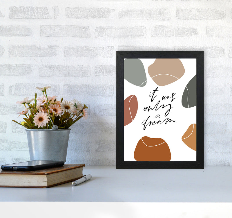 It Was Only A Dream Abstract Shapes By Planeta444 A4 White Frame