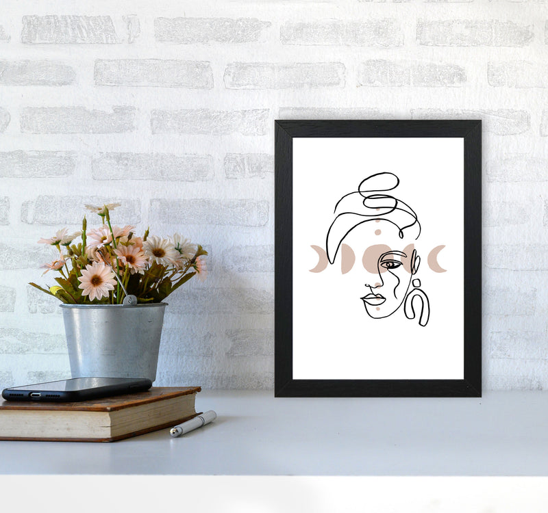 Face With Earrings Moonphases By Planeta444 A4 White Frame